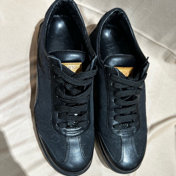 Louis Vuitton Canvas & Leather Monogram Sneakers Size 38 - Picture 1 of 10